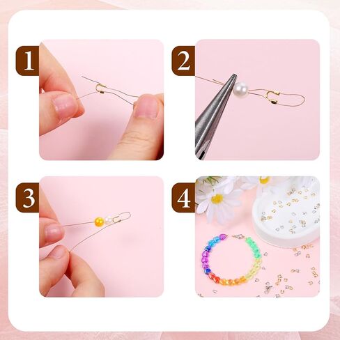 Thinp 200 Pcs Wire Guards for Jewelry Making, Brass Wire Guardian U-Shape Wires Protector for Jewelry Wires Guard Loops for Earring Bracelet Necklace Pendant DIY Jewelrys Making Supplies, 2 Colors in Kuwait