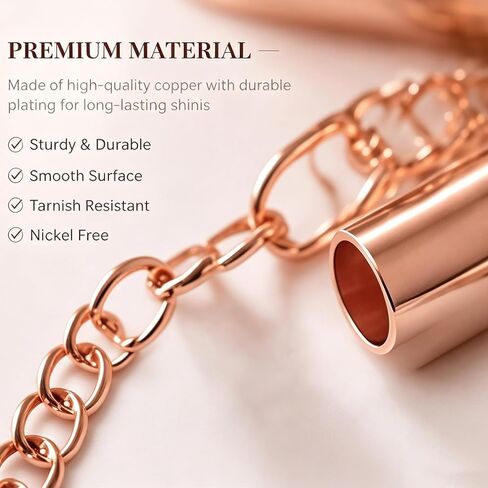 JOJOPLAY All Size Slider Clasp for Beading Slide Tube Cord Ends with Open Jump Rings Lobster Clasp Chain Extender Jewelry Finding Kit Bead Loom End Bar for Jewelry Making (Rose Gold) in Kuwait