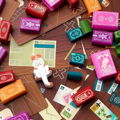 رف الكتب من Alley Cat Games | الأعمار 8+ | 2-4 لاعبين | لعبة التراص التعاوني | لعبة بطاقة المهارة والتوازن وبرج الكتاب في علبة السفر | تحدي الطاولة التعاونية in Kuwait