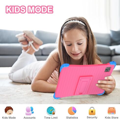 تابلت Fivahiva للأطفال مقاس 10 بوصة بنظام Android 14 مع حافظة للأطفال من سن 3 إلى 12 عامًا، ثماني النواة، 64 جيجابايت (توسيع 512 جيجابايت)، WiFi 6، أدوات الرقابة الأبوية، مساحة Google للأطفال، هدية رائعة للأطفال الصغار (وردي) in Kuwait