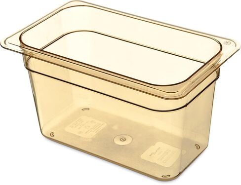 منتجات Carlisle FoodService 10422B13 StorPlus وعاء طعام عالي الحرارة، بعمق 6 بوصات، نصف حجم، كهرماني in Kuwait