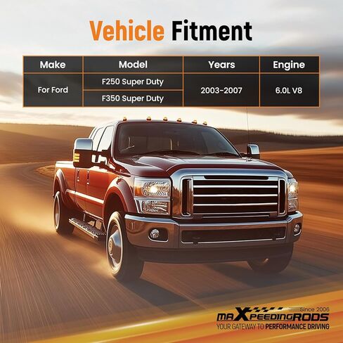 مجموعة أنابيب العادم maxpeedingrods 3.5 بوصة لسيارة Ford F250 Super Duty Powerstroke 6.0L V8 Turbo 2003-2007، لفورد F350 Super Duty Powerstroke 6.0L V8 Turbo2003-2007 in Kuwait