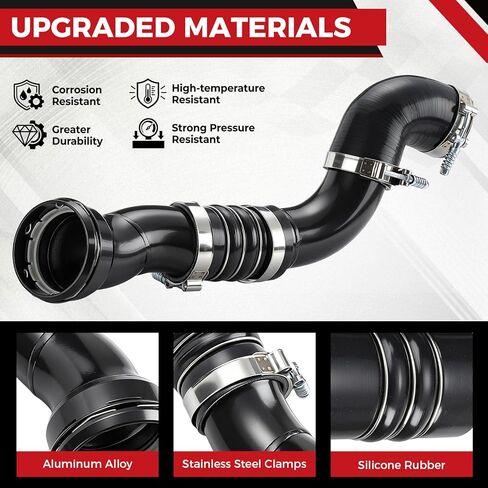 Cold Side Intercooler Pipe Kit Fit for Ford F250 F350 F450 F550 Super Duty 2011-2016 6.7L V8 Powerstroke Diesel, Silicone Charge Pipe Upgrade, Replaces 667-300 in Kuwait