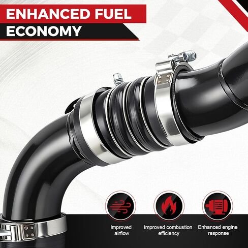 Cold Side Intercooler Pipe Kit Fit for Ford F250 F350 F450 F550 Super Duty 2011-2016 6.7L V8 Powerstroke Diesel, Silicone Charge Pipe Upgrade, Replaces 667-300 in Kuwait