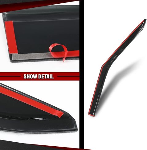 Outer-Channel Window Visors Rain Guards Side Wind Deflector Compatible with Ford Explorer 2020-2025 Somke in Kuwait