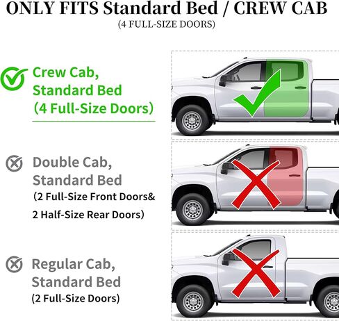 4PCS Window Rain Guards Fit for Chevy Silverado GMC Sierra 1500 2019–2026 2500/3500HD Crew Cab 2020–2026 Outside Tape-On Mount Vent Deflectors Visors Accessories(for Silverado/Sierra1500CrewCab) in Kuwait