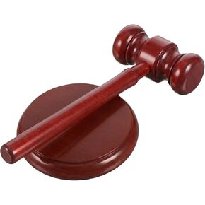 Gavel and Block Set, Wooden Gavel for Meetings with Sound Block, Judge Hammer for Judges Lawyers Auction and Courtroom Simulations in Kuwait