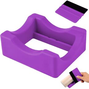 Silicone Cup Cradle for Tumblers,Tumbler Holder for Crafts with Built-in Slot and Felt Edge Squeegee,Small Cup Cradle Use to Apply Vinyl Decals,Anti-Skidding Tumbler Stand Cup Holder(Pink) in Saudi Arabia