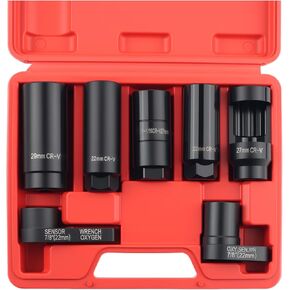 7PCS Sensor Socket Set,Heavy Duty Oil Pressure Sensor Socket 22mm 27mm 29mm,Side-Cut Access Automotive Tools for Removing & Install Sensors in Kuwait