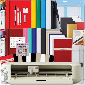 Cricut Explore 5 Multicolor Essential Bundle with EasyPress 9x9, Smart Vinyl & Smart Iron-On and 100+ Project Design eBook - DIY Cutting Machine for Vinyl, HTV, T-Shirts & Home Décor in Kuwait
