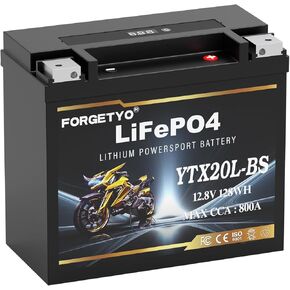 ليثيوم YTX20L-BS، بطارية دراجة نارية 700A LiFePO4، 12V 10AH ATV، UTV، Jet Ski، 4 عجلات، عربة ثلجية، مركبة مائية شخصية، Seadoo، Polaris، جرار، مولد وبطارية جزازة العشب للركوب in Kuwait