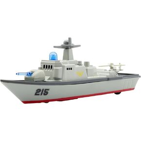 Military Warship Toy, Navy Destroyer Model with Lights and Sounds Pull-Back, Battleship for Kids Boys Toddlers Age 3+ in Kuwait
