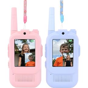 Kids Video Walkie Talkies for Kids, Long Range Walkie-Talkie for Kids, Rechargeable Video Call Toys for Indoor, Camping, Hiking, Travel, Christmas Birthday Gift for Boys Girls Age 3-12 in Saudi Arabia