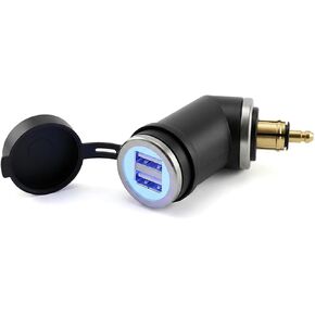 Cliff Top Motorcycle DIN Hella USB Charger 36W PD USB C and QC 3.0 Compatible with BMW Triumph Tiger Ducati Motorcycle in Kuwait