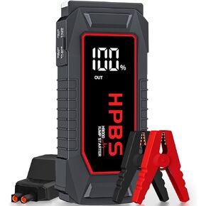Car Battery Jump Starter, 5500A Peak Jump Starter Battery Pack for Up to All Gas and 10L Diesel Engines, 12V Portable Jump Starter Box with 3.0" LCD Display(Red) in Saudi Arabia