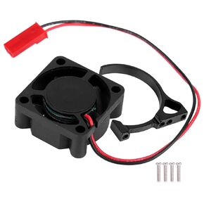 RC Motor Heat Sink Engine Cooling Fin Heatsink with Fan Aluminum Alloy for 1:10 RC Car (25 * 25MM5V with Accessories) in Kuwait