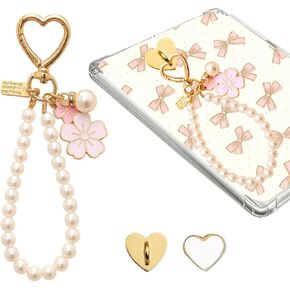 kalaxy Pearl Charm Chain for Kindle, Accessories For Readers Booklovers Women Men, Crystal Beaded With Heart Charm & Clip, Charms Compatible For E-Reader/Phone/Paperwhite (4.7, Inches) in Kuwait
