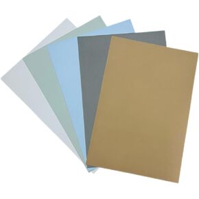 Oufin Youpin Pastel Paper,10 Sheets of 5-Color Large&Heavy Pastel Drawing Paper (White, Sky Green, Sky Blue, Sky Grey, Straw Yellow) (10.6 x 7.6 Inches) 27 x 19.5 cm in Kuwait