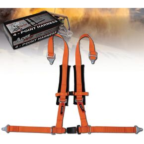 4 Point Harness with 2 Inch Padding in Orange - Aces Racing in Saudi Arabia
