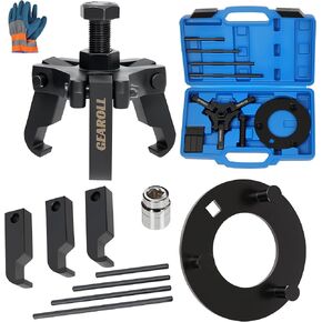 Harmonic Balancer Puller Installer Kit Set, Adjustable 3-Jaw Puller for Removing Harmonic Damper Pulley Compatible with Chevy GM Chrysler Ford ect in Kuwait
