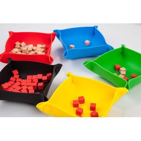 Collapsible Board Game Storage Bowls, Portable Folding Tray Accessory Holds Tabletop Bits, Components, Pieces, Dices for Classic & Modern Gaming, RPG Roleplaying (5-Pack) (Macoron Color) in Kuwait