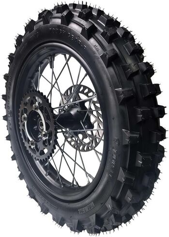 14" Rear Wheel Rim Tire Assembly for 125cc 150cc Dirt Bike tao TTR SSR CRF Apollo 15mm axle Includes 190mm Steel Brake disc 90/100-14 Tire Tube With Brake Rotor and 428 41T Sprocket in Kuwait
