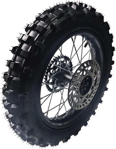 14" Rear Wheel Rim Tire Assembly for 125cc 150cc Dirt Bike tao TTR SSR CRF Apollo 15mm axle Includes 190mm Steel Brake disc 90/100-14 Tire Tube With Brake Rotor and 428 41T Sprocket in Kuwait