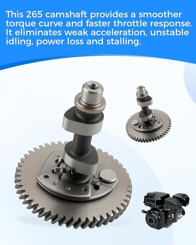 .265 Camshaft Fit for Tillotson 196 212 225, Fit for Predator Hemi 212cc, Fit for Clone 196cc, Fit for GX200 Engines Replace Camshafts for Minibikes/Yard Karts Performance Part in Kuwait
