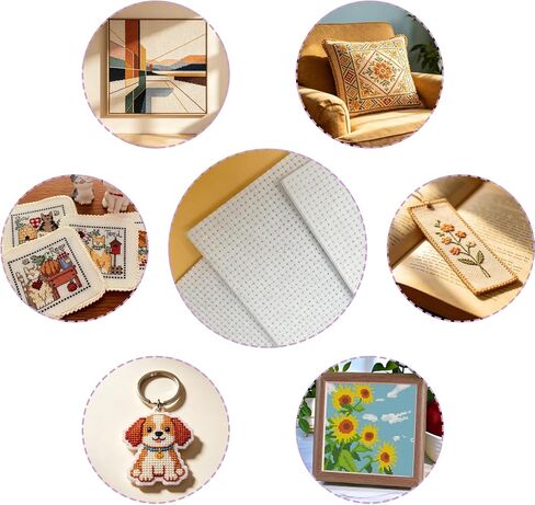 2 Pcs 18 Count Cross Stitch Fabric 20x20 Inch, Blank White Aida Cloth Kit, Cotton Embroidery Cloth for DIY Needlework Home Decoration,Cross Stitch Supplies in Kuwait