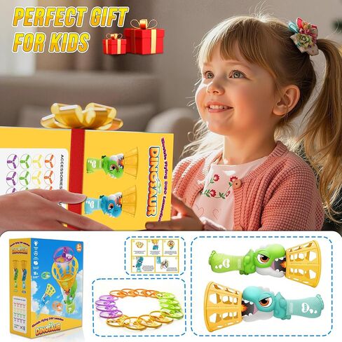 Outside Toys for Kids Ages 4-8 Electric Manual Capture Catching Game for Kids, Automatic Flying Disc Launcher Outdoor Indoor Toy, Chasing Toy for Boys Girls, Perfect Yard Beach Family Game in Kuwait
