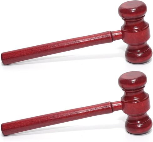 Gavel Set of 2, 6.6 Inch Solid Wood Judge’s Gavel, Loud & Durable for Courtroom, Auction, Ceremony, Meetings for Judge, Lawyer, Auctioneer, Executive in Kuwait
