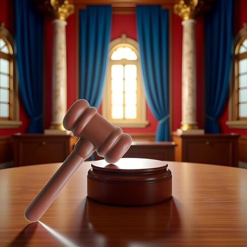 Judge Gavel, Brown Style, Costume Accessory for Courtroom Role Play, Desk Decor in Kuwait
