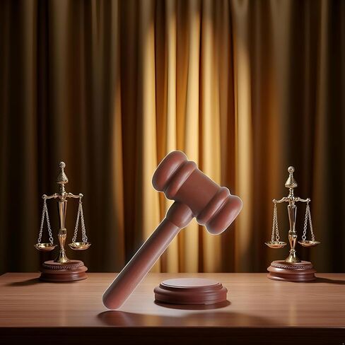 Judge Gavel, Brown Style, Costume Accessory for Courtroom Role Play, Desk Decor in Kuwait