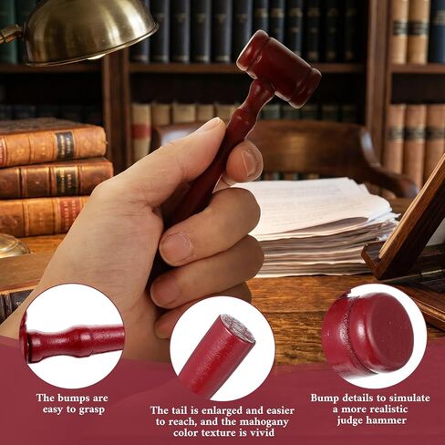2pcs Mini Gavel Handmade Judge Gavel Wooden Judge Hammers Mallets Courtroom Gavel Prop Costume Accessories for Meetings Auction Club Presidents Courtroom Simulations (13cm/5inch) in Kuwait