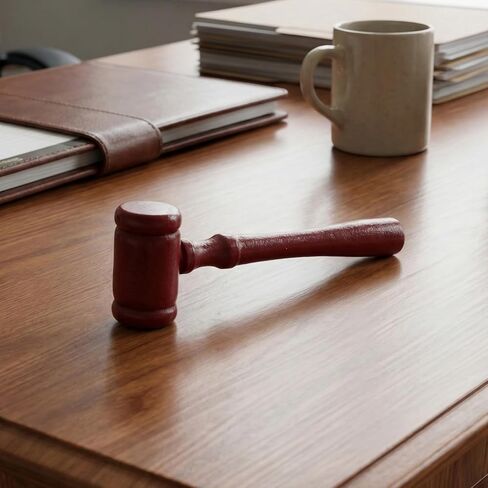 2pcs Mini Gavel Handmade Judge Gavel Wooden Judge Hammers Mallets Courtroom Gavel Prop Costume Accessories for Meetings Auction Club Presidents Courtroom Simulations (13cm/5inch) in Kuwait