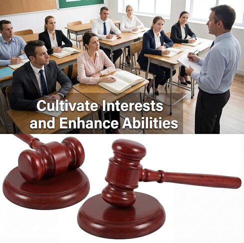 Gavel and Block Set, Wooden Gavel for Meetings with Sound Block, Judge Hammer for Judges Lawyers Auction and Courtroom Simulations in Kuwait