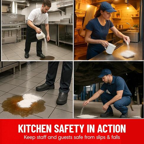 SHURFOOT 3lb Non-Slip Oil Absorbent - Provides Ice Traction & Vapor Suppression - Spill Control for Blood, Water & Oils - USDA Approved - Floor Dry Absorbent Odorless - Fire-Safe & Dustless in Saudi Arabia