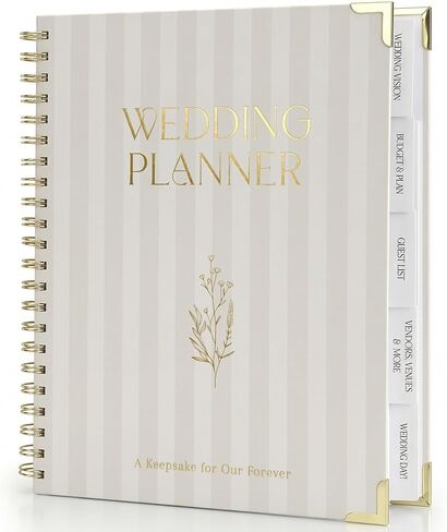 Beautiful Wedding Planner Book and Organizer - Perfect for Detailed Planning Of Your Big Day - Unique Engagement Gift for Newly Engaged Couples, Future Brides and Grooms in Saudi Arabia