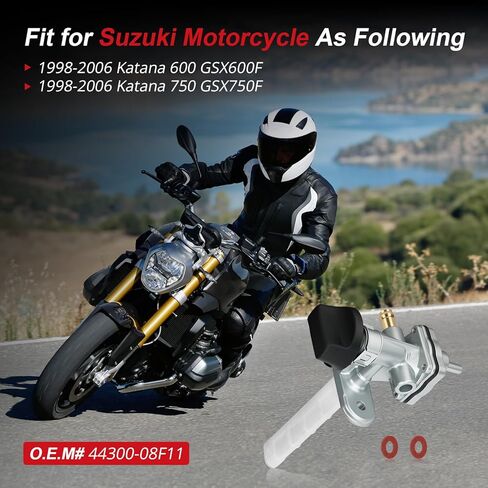 JAVIK الوقود بيتكوك صمام التبديل لسوزوكي كاتانا 600 GSX600F كاتانا 750 GSX750F 1998-2006 O.E.M #44300-08F11 in Kuwait