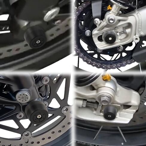 مزلقات إطار عجلة الشوكة الأمامية والخلفية من Xitomer مناسبة لـ Street Triple 765 R/RS، Street Triple S / 660S، دراجة نارية أمامية + محور خلفي لحماية من التصادم in Kuwait