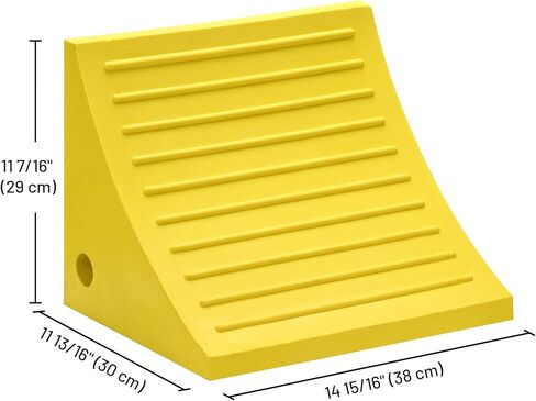 Yescom PU Wheel Chocks لشاحنات التعدين والمعدات الثقيلة - سعة وزن 396,800 رطل (180 طن)، أوتاد كبيرة جدًا لمركبات التعدين، والرافعات العملاقة والحفارات - تناسب الإطارات حتى 58 بوصة in Kuwait