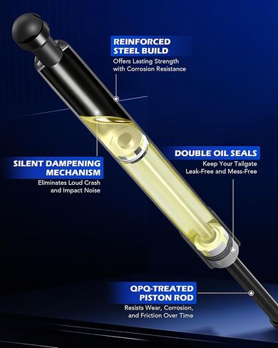 ممتص مساعدة الباب الخلفي من Orion Motor Tech، 2 مساعد للباب الخلفي متوافق مع 2015 2016 2017 2018 2019 2020 2021 2022 2023 2024 2025 Ford F150، دعامات الباب الخلفي للشاحنة الصغيرة in Kuwait