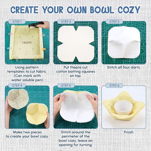 مجموعة قوالب مريحة مكونة من 74 قطعة من Teenyyou، قطعتين من قوالب أنماط الخياطة 7-10 بوصة من الأكريليك 26 حشوة مريحة مسبقًا و42 نسيج لحاف و6 مشابك متعددة الأغراض للخياطة بنفسك، آمنة للاستخدام في الميكروويف in Kuwait