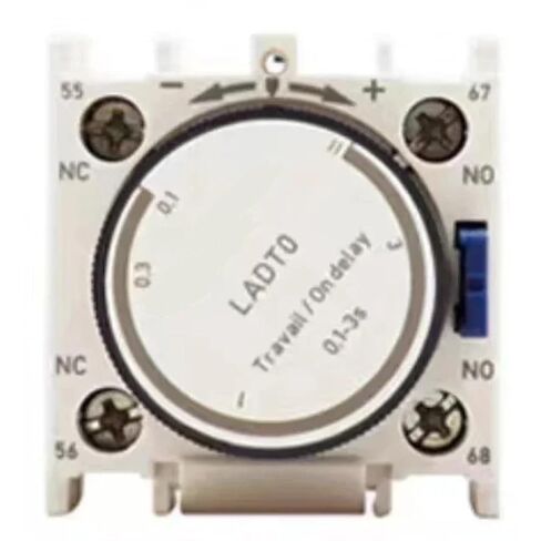 LADT2 Power-On/Off Delay Contact Module, 380V AC, 220V Coil Voltage, Air Delay Timer for Automated Control Systems, 47.5 x 44.5 x 44.5mm (LADT0) in Saudi Arabia