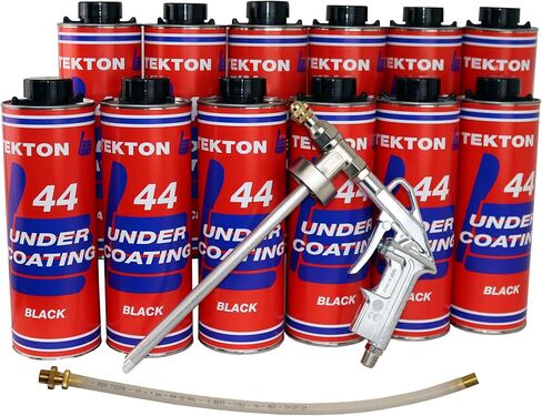 Tekton44 Vehicle Undercoating - Black Sprayable Automotive Undercoating Kit for Cars, Trucks, Vans - Rust and Corrosion Protection (3 Liter Cans with Sprayer and Wand) in Saudi Arabia