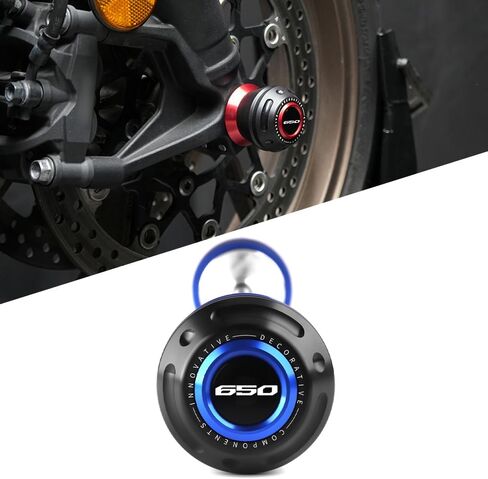 Motorcycle Front Wheel Axle Fork Slider Crash Protector Compatible With Honda CB650R / E-clutch 2025 2024 2023 2022 2021 2020 2019 | CB650 R CB 650 650R Accessories Parts (black) in Saudi Arabia