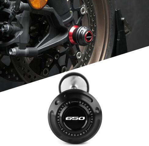 Motorcycle Front Wheel Axle Fork Slider Crash Protector Compatible With Honda CB650R / E-clutch 2025 2024 2023 2022 2021 2020 2019 | CB650 R CB 650 650R Accessories Parts (black) in Saudi Arabia