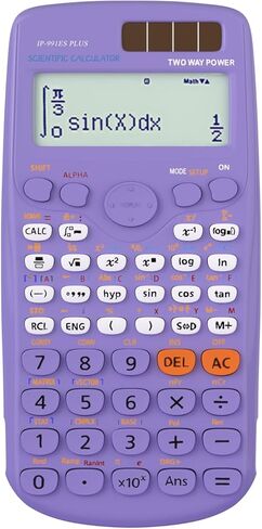 الآلات الحاسبة العلمية، آلة حاسبة الرياضيات Ipepul Pink مع 417 وظيفة، طاقة البطارية الشمسية وشاشة عرض 4 أسطر، اللوازم المدرسية لمدرسي طلاب الجامعات المتوسطة (وردي) in Kuwait