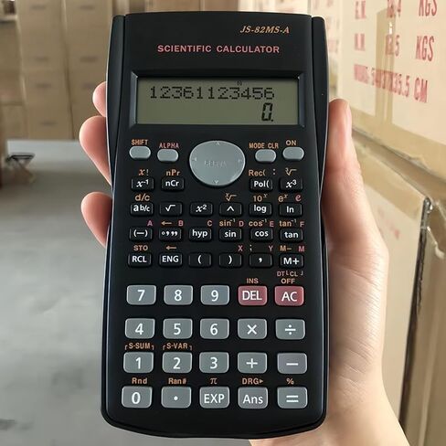 الآلات الحاسبة العلمية، 240 وظيفة حسابية، شاشة LCD مكونة من 10 أرقام، آلة حاسبة للرياضيات المكتبية مع غطاء مثالي للوازم المدرسية in Kuwait