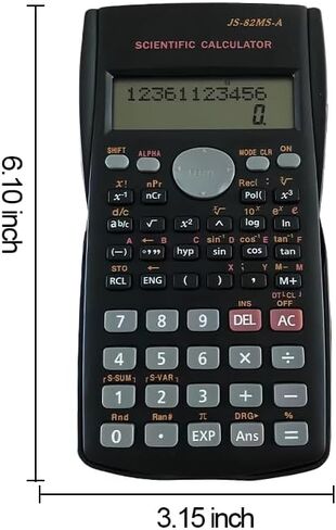 الآلات الحاسبة العلمية، 240 وظيفة حسابية، شاشة LCD مكونة من 10 أرقام، آلة حاسبة للرياضيات المكتبية مع غطاء مثالي للوازم المدرسية in Kuwait